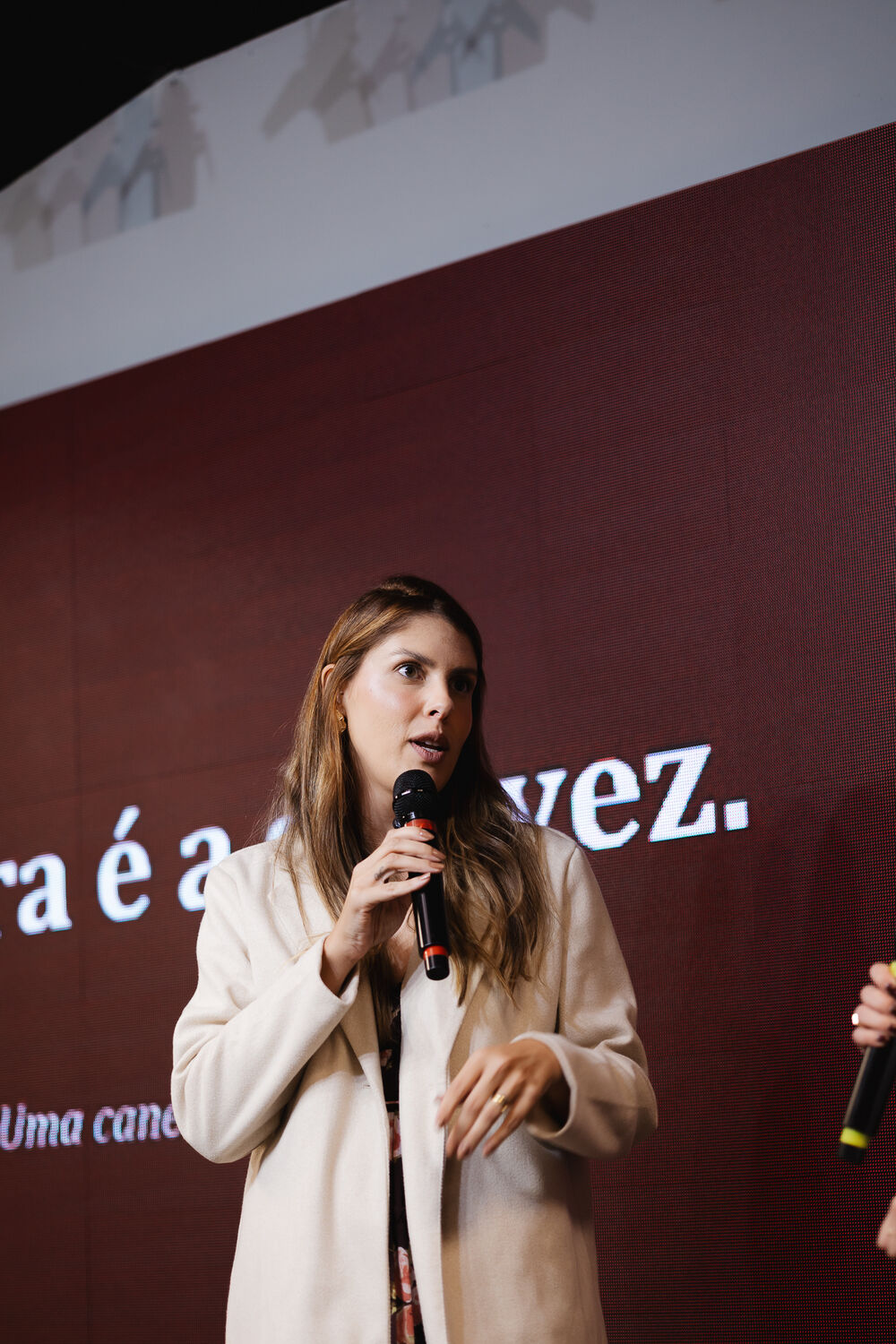 Yasmim Fernandes palestrando sobre regularização ambiental